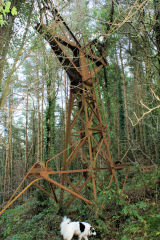 Nine Mile Point Colliery aerial ropeway pylon 1, December 2009